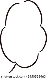 A cute and loose hand-drawn speech bubble. Ideal for finishing with a rough and stylish impression. Vector illustration.