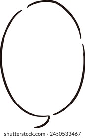 A cute and loose hand-drawn speech bubble. Ideal for finishing with a rough and stylish impression. Vector illustration.