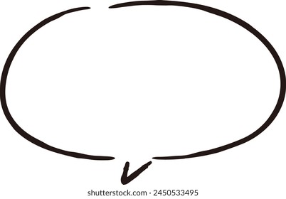 Una linda y suelta burbuja dibujada a mano. Ideal para el acabado con una impresión áspera y elegante. Ilustración vectorial.