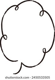 Una linda y suelta burbuja dibujada a mano. Ideal para el acabado con una impresión áspera y elegante. Ilustración vectorial.