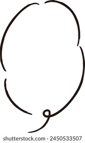 A cute and loose hand-drawn speech bubble. Ideal for finishing with a rough and stylish impression. Vector illustration.