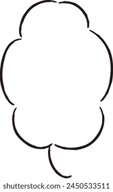 Una linda y suelta burbuja dibujada a mano. Ideal para el acabado con una impresión áspera y elegante. Ilustración vectorial.