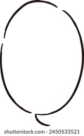 Una linda y suelta burbuja dibujada a mano. Ideal para el acabado con una impresión áspera y elegante. Ilustración vectorial.