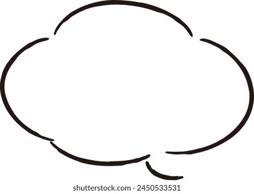 Una linda y suelta burbuja dibujada a mano. Ideal para el acabado con una impresión áspera y elegante. Ilustración vectorial.