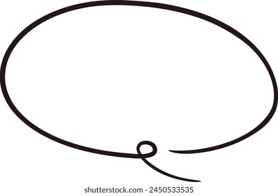 Una linda y suelta burbuja dibujada a mano. Ideal para el acabado con una impresión áspera y elegante. Ilustración vectorial.