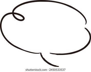 Una linda y suelta burbuja dibujada a mano. Ideal para el acabado con una impresión áspera y elegante. Ilustración vectorial.