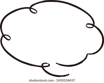A cute and loose hand-drawn speech bubble. Ideal for finishing with a rough and stylish impression. Vector illustration.