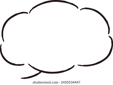 Una linda y suelta burbuja dibujada a mano. Ideal para el acabado con una impresión áspera y elegante. Ilustración vectorial.