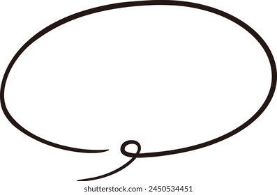 Eine süße und lockere handgezeichnete Sprechblase. Ideal für den Abschluss mit einem rauen und stilvollen Eindruck. Vektorillustration.