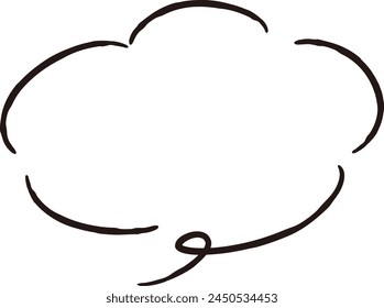 A cute and loose hand-drawn speech bubble. Ideal for finishing with a rough and stylish impression. Vector illustration.
