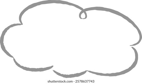 A cute and loose hand-drawn speech bubble. Ideal for finishing with a rough and stylish impression. Vector illustration.