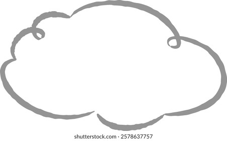 A cute and loose hand-drawn speech bubble. Ideal for finishing with a rough and stylish impression. Vector illustration.