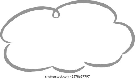 A cute and loose hand-drawn speech bubble. Ideal for finishing with a rough and stylish impression. Vector illustration.