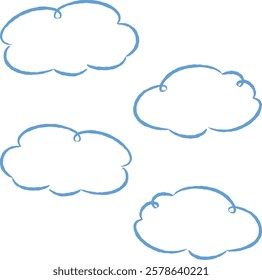 A cute and loose hand-drawn speech bubble. Ideal for finishing with a rough and stylish impression. Vector illustration.