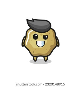 mascota de taburetes sueltas adorables con cara optimista, diseño de estilo lindo para camisetas, pegatinas, elemento logo