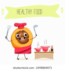 Cute loquat, medlar character with many expressions, fruit different activities, poses vector illustration flat design set.