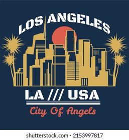 cute Los angeles landmark vector design