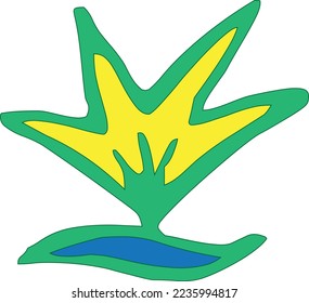 Cute Lotus icon vector graphic