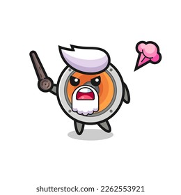 cute loudspeaker grandpa is getting angry , cute style design for t shirt, sticker, logo element
