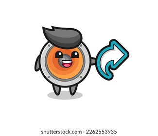 cute loudspeaker hold social media share symbol , cute style design for t shirt, sticker, logo element