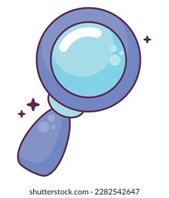 cute loupe design over white