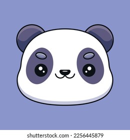 A cute and lovable cartoon illustration of a panda head, featuring black and white fur, and gentle eyes. Perfect for anyone who loves the charming appeal of these bamboo munching bears