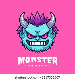 Cute and lovable kawaii monster illustration, sure to bring a smile to anyone's face