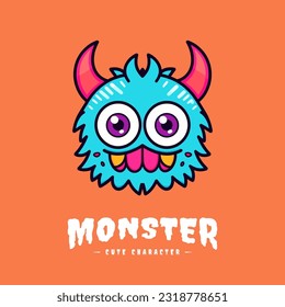 Cute and lovable kawaii monster illustration, sure to bring a smile to anyone's face