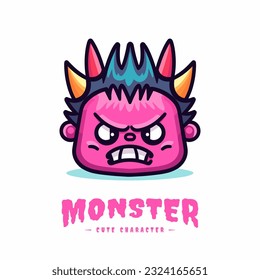 Cute and lovable kawaii monster illustration, sure to bring a smile to anyone's face
