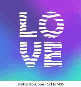 Cute Love background in vector. Love card. 