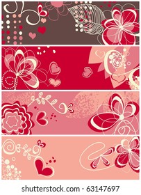 Cute love banners collection