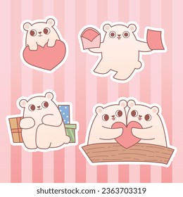 Cute Love Bear Stickers collection 1