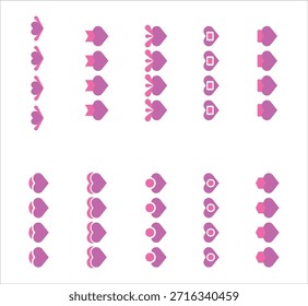 CUTE LOVE BULLET POINT VECTOR SET