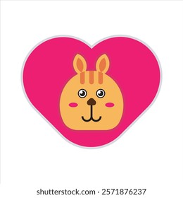 Cute love capybara icon vector illustration, cute animals design for sticker, mockup, printing. Valentines day theme pattern vector design illustration