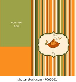 cute love card with bird