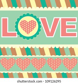 cute love card design. vector illustration