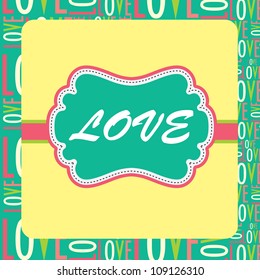 cute love card design. vector illustration