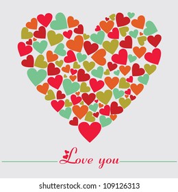 cute love card design. vector illustration