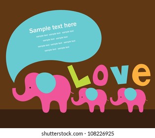 cute love card. vector illustration