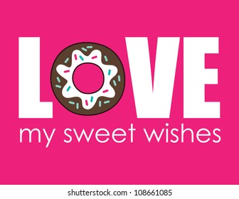 cute love card. vector illustration