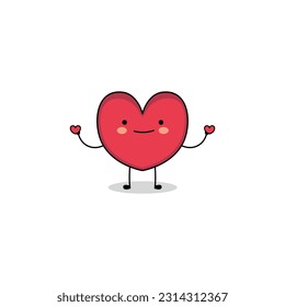 Cute love cartoon character spreading love