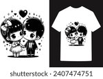 cute love cartoon vector for valentine