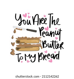 Cute love concept quote slogan text and pink hearts. Vector illustration design for fashion graphics, t shirt prints etc.