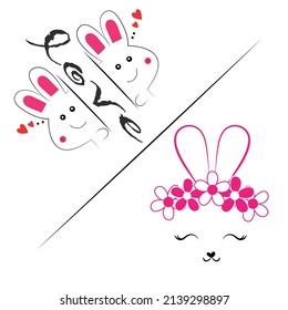 cute love - cut rabbit 