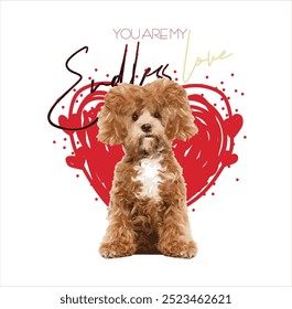 Cute love dog who loves dogs trucker cap design vector illustration for use in design and print wall art poster canvas