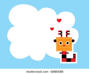 cute love dragon robot