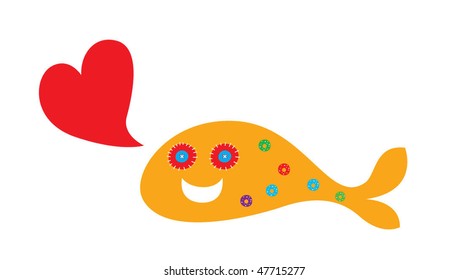 cute love fish