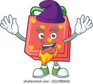 Cute love gift red mascot cartoon dressed as an Elf
