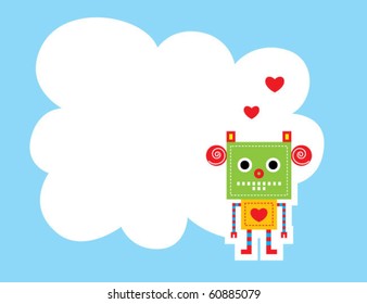 cute love goat robot