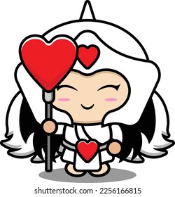 ilustración vectorial de la diosa del amor lindo
